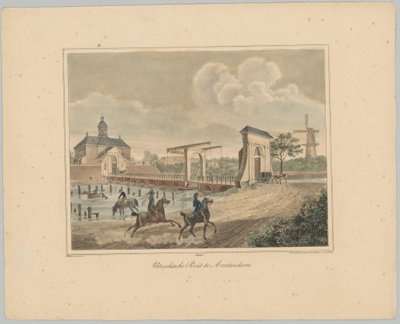 Vista do portão de Utrecht em Amsterdã Utrechtse Poort em Amsterdã (título no objeto) Faces dos seis portões principais da cidade de Amsterdã. 1º Cahier (título da série) de Anonymous