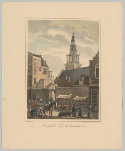 Vista da Zuiderkerkstoren em Amesterdão
Torre Zuiderkerk em Amesterdão (título sobre o objecto)
Vistas das Seis Torres Principais da Cidade de Amesterdão. 2º Cahier (título da série) de Anonymous