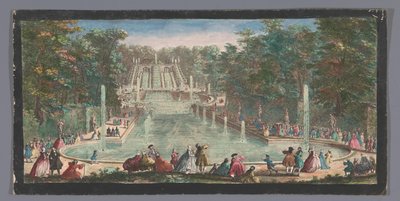 Vista das cascatas do jardim do Château de Saint-Cloud
Veue de la cascade de St. Cloud (título sobre o objecto) de Anonymous