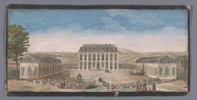 Gezicht op de voorzijde van het Chateau de Belle-Vue te Meudon
Vista do Chateau de Belle-Vue a partir do pátio (título sobre o objecto) de Anonymous