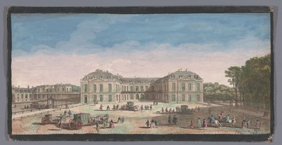 Gezicht no Château de Choisy Vista da Casa Real de Choisy do lado do pátio (título no objeto) de Anonymous