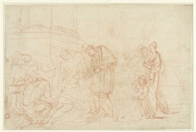 São Carolus Borromeo visita vítimas da peste de Anonymous
