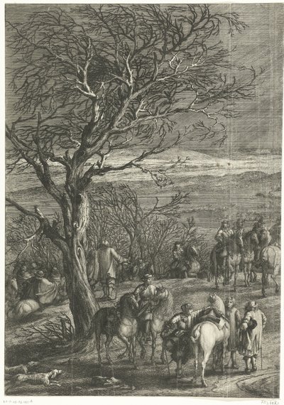 O exército francês antes de Yperen (página esquerda), 1678 de Anonymous