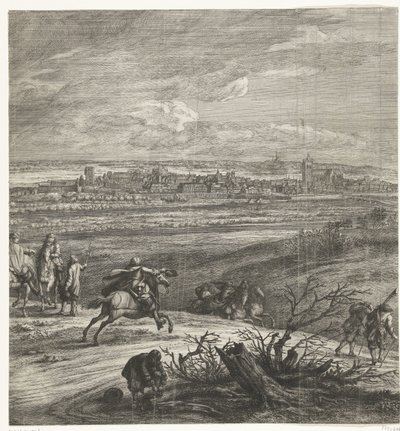 O exército francês em frente ao Yperen (folha do meio), 1678 de Anonymous