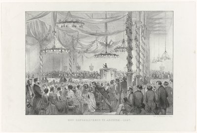 Het Zangersfeest te Arnhem, 1847 (título sobre o objecto) de Anonymous