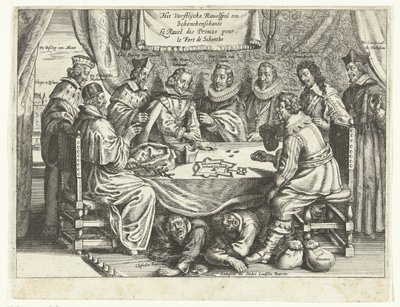 O jogo para Schenckenschans, 1635-1636 The Vorstelijcke Ravelspel om Schenckenschants / Le Ravel des Princes pour le Fort de Schentks (título no objeto) de Anonymous