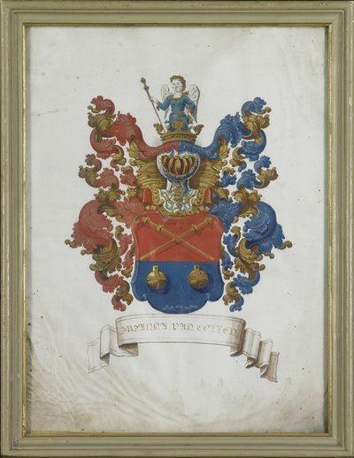 O brasão de armas de Susanna van Collen (1692-1745), esposa de Jacob Feitama de Anonymous