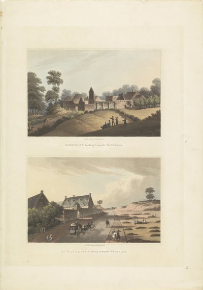 Hougoumont en La Haye-Sainte
Hougomont, olhando em direcção a Waterloo / La Haye Sainte, olhando em direcção a Waterloo (título sobre o objecto) de Anonymous