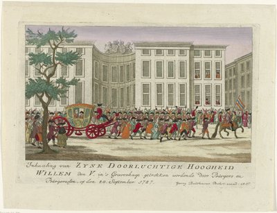 Colecção do Príncipe de Orange, 1787
Inhalening van Zyne Doorluchtige Hoogheid Willem den V. in 