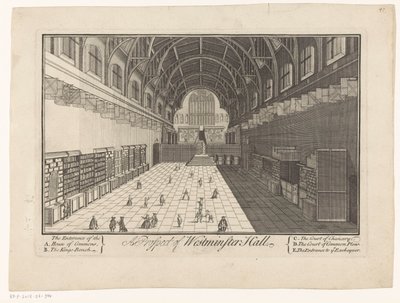 Interieur van Westminster Hall te Londen
Um Prospecto de Westminster Hall (título sobre o objecto) de Anonymous