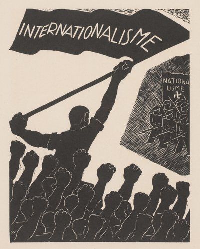 Internacionalismo versus Nacional-Socialismo
Contra a guerra e o fascismo (título da série) de Anonymous