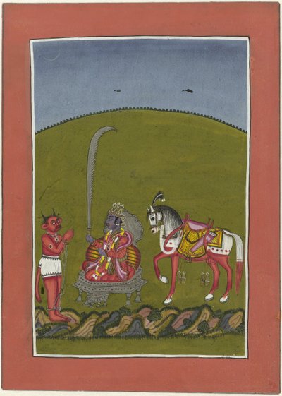 Kalki (a futura encarnação de Vishnu) Avatares de Vishnu (título da série) de Anonymous