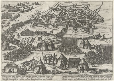 Cambrai sitiada e tomada por Fuentes, 1595 de Anonymous