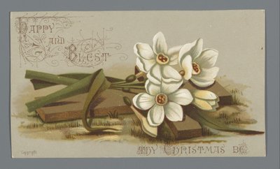 Cartão de Natal para 1882 de Louise E. Jaceard à Sra. Six de Anonymous