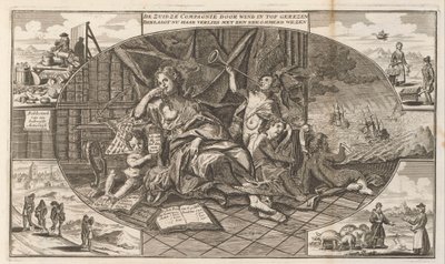 Queixa da Companhia do Mar do Sul, 1720
A Companhia do Mar do Sul criada pelo vento em cima / Lamentando agora a sua perda com uma criatura preocupada (título sobre o objecto)
A grande cena de loucura (título da série) de Anonymous