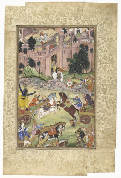 Krishna mata o demónio Sri Gala (cena da Harivamsa) de Anonymous