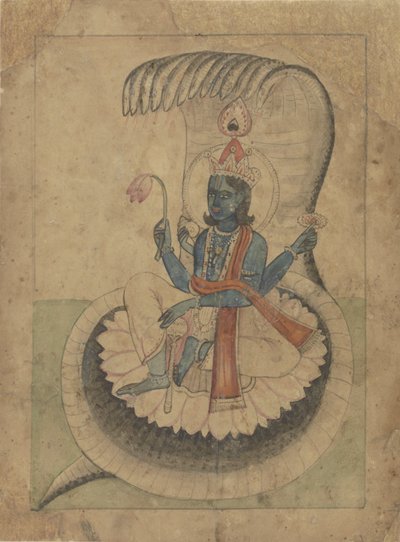 Krishna no seu trono de Anonymous
