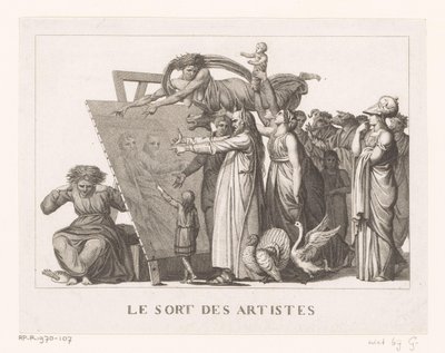 O artista esconde-se das reacções do seu público
Le Sort des Artistes (título sobre o objecto) de Anonymous