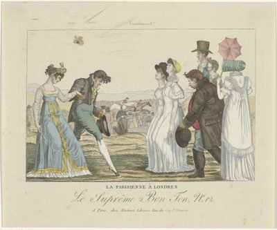 O Supremo Bon Ton. Caricaturas, 1800-1815, nº 12: O parisiense em Londres de Anonymous
