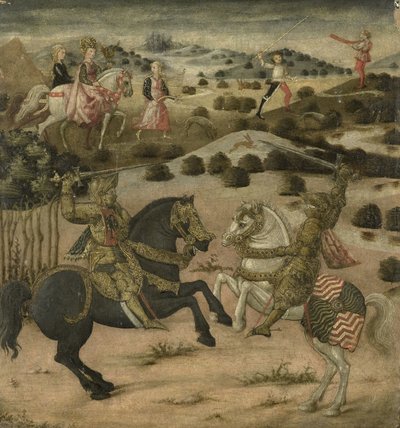 Legend of a Knight (painel final de um cassone) de Anonymous