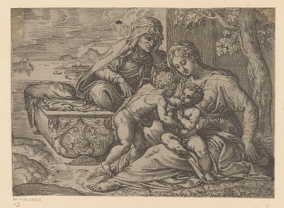 Maria com o Menino Cristo, João Baptista e Isabel de Anonymous