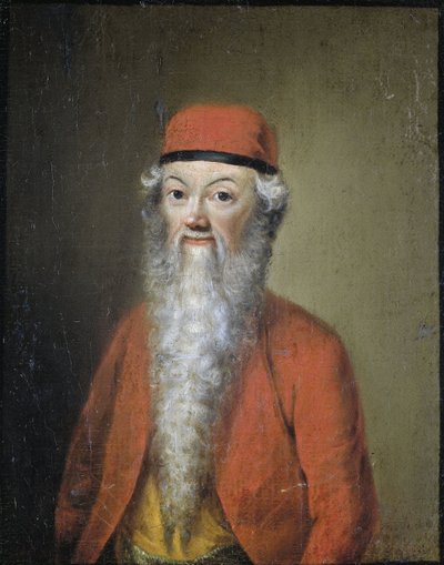 Retrato ingénuo ou caricatural de Jean-Etienne Liotard com cerca de 54 anos de idade de Anonymous