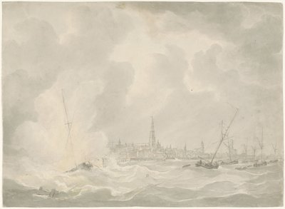 Explosão do barco de Jan van Speijk, 1831 de Anonymous