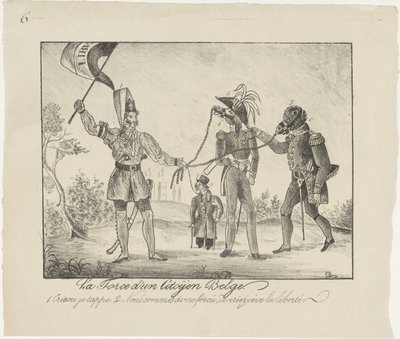 Rebelde belga mantém os holandeses acorrentados, 1830
La force d