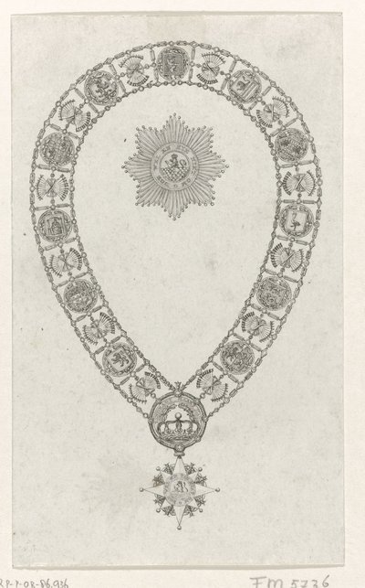 Cadeia de Ordens com a Grã-Cruz da Ordem Real da Holanda, 1807 de Anonymous
