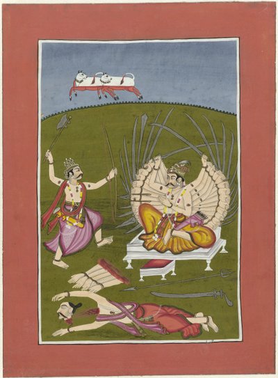 Parasurama (encarnação de Vishnu como Rama-com-um-machado) Avatares de Vishnu (título da série) de Anonymous