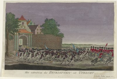 Patriots saindo de Utrecht, 1787
A partida dos Patriots de Utrecht (título sobre o objecto) de Anonymous