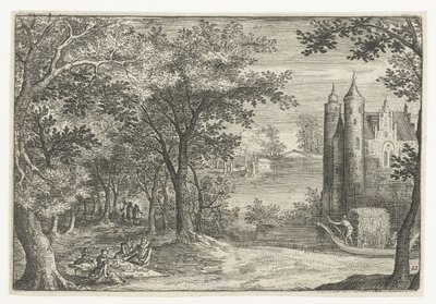 Piquenique à beira da floresta em um castelo de Anonymous