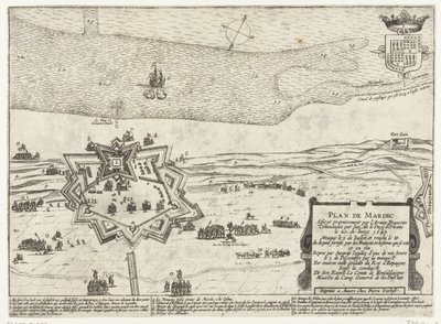 Mapa de Fort Mardic, 1645
Plan de Mardic (título sobre o objecto) de Anonymous