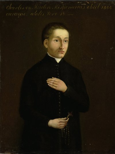 Retrato de Charles van der Meulen, missionário em Curaçao de Anonymous