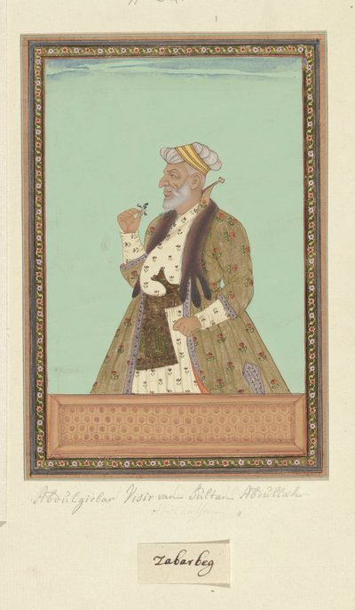 Retrato de Abd al-Jabbar, que era vizir do Sultão Abdullah de Anonymous