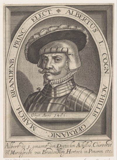 Retrato de Albrecht III Aquiles, Eleitor de Brandemburgo de Anonymous