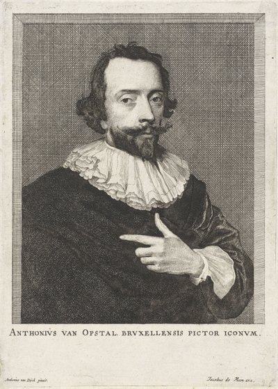 Retrato de Anton van Opstal Anthonius van Opstal Bruxellensis pictor iconum (título no objeto) de Anonymous