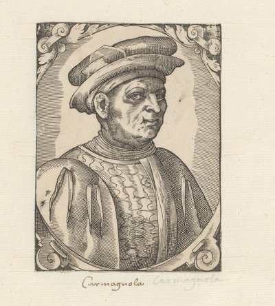 Portret van Francesco Bussone da Carmagnola de Anonymous