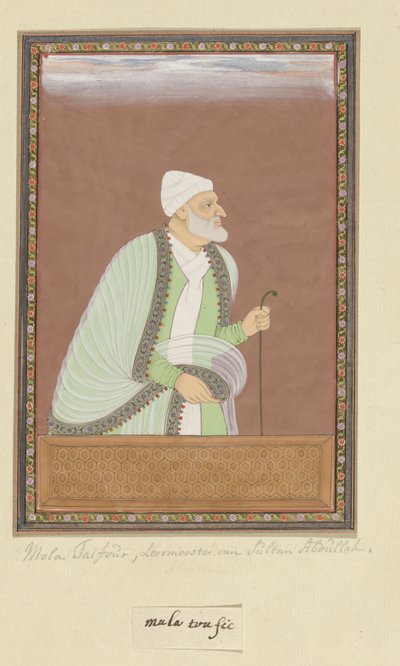 Retrato de Mulla Tayfur, que foi a professora (ustad) do Sultão Abdullah de Anonymous