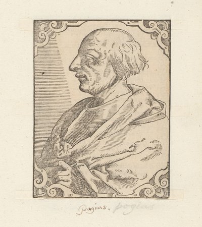 Portret van Poggio Bracciolini de Anonymous