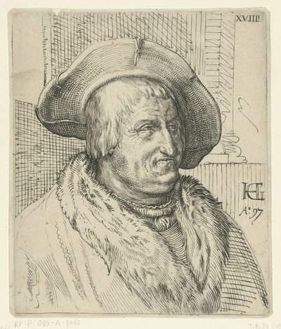 Retrato de um homem com um chapéu de Anonymous