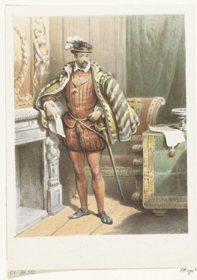 Retrato de um fidalgo de pé, c. 1572 de Anonymous