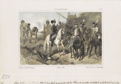 O Príncipe Guilherme na batalha de Fleurus, 1794 de Anonymous
