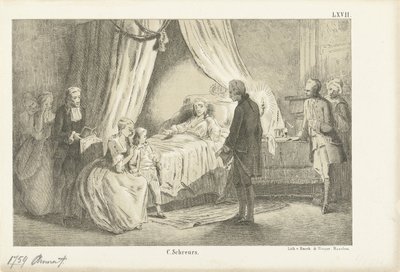 Princesa Anna em seu leito de morte, 1759 de Anonymous