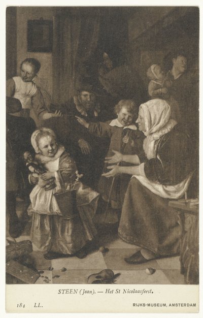 Reprodução do quadro A festa de São Nicolau por Jan Steen
A festa de São Nicolau (título sobre o objecto)
Rijks-Museum, Amsterdão (título da série) de Anonymous