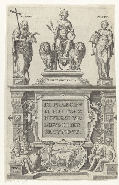 Rhea, Religião, Governação e deuses domésticos
Página de título para: Georg Braun e Franz Hogenberg, De praecipuis, totius universi urbibus, liber secundus, s.a. de Anonymous