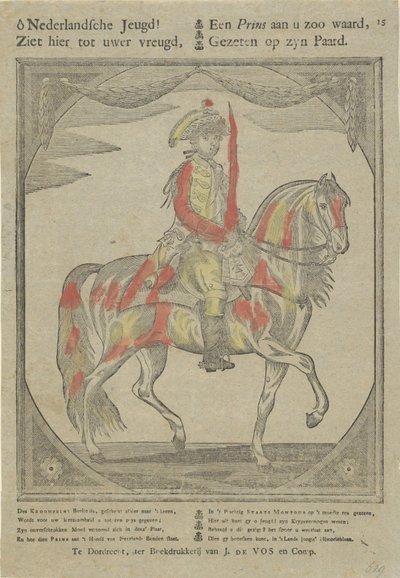 Retrato equestre de William V, Príncipe de Orange-Nassau de Anonymous