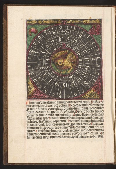 Horário para determinar a carta de domingo (littera dominicalis) de Anonymous