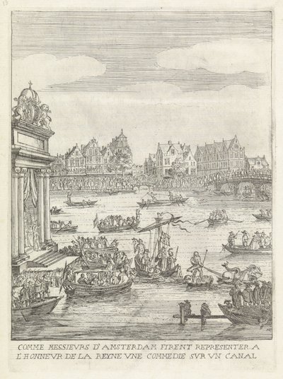 Schouwspel op de Amstel
Como os Cavalheiros de Amesterdão tiveram um commedie sobre um canal realizado em honra da Rainha (título sobre o objecto)
História da entrada da Rainha Mãe do Rei Altíssimo Cristão nas Províncias Unidas dos Países Baixos (título  de Anonymous