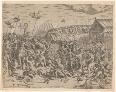Scipio valt dos cartagineses aan P.Cor. Vitória de Cipião (título no objeto) de Anonymous